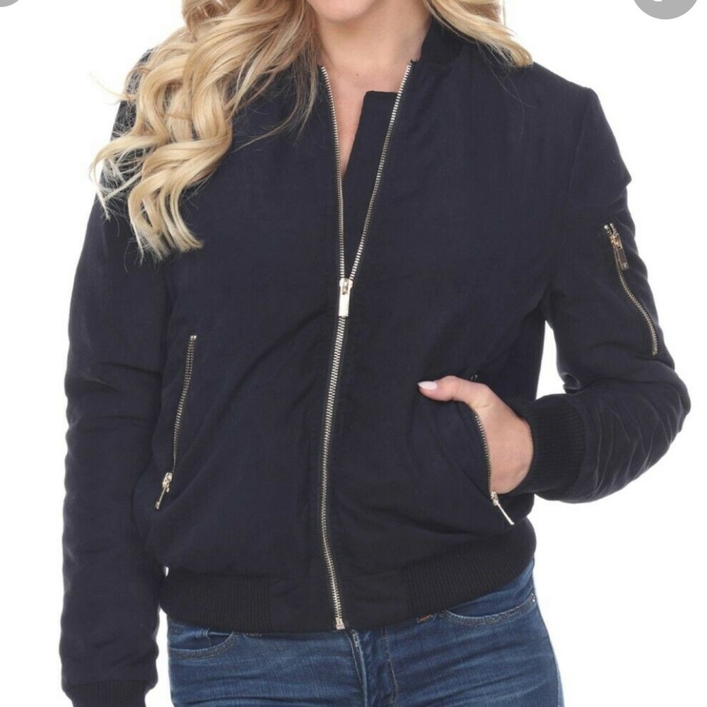 White Mark Fashion Bomber Jacket